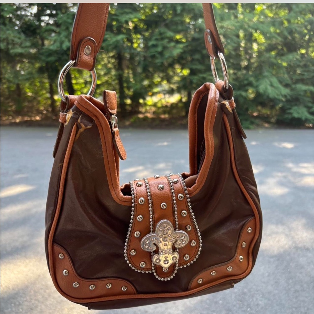 Brown Studded Women's Bag
